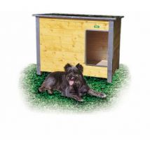 Difac -Niche isolée en bois pour chien avec toit simple pan incliné Mini