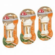8in1 -Os à mâcher au poulet 8 in 1 Delight Taille M l'unité - Lot de 3- Poulet