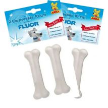 Anka -Os à mâcher pressé au fluor Longueur 10 cm - Lot de 2 - Sac dehets 2 pièces