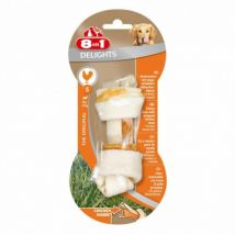 8in1 -Os à mâcher au poulet 8 in 1 Delight Taille S - Une pièce (Fin de DLUO)- Poulet