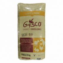 Gasco -Paille naturelle dépoussiérée pour litière 8 kg
