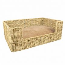 Laroy Group -Panier en zostère avec coussin pour chien Laguna - Taille L (65x43x21 cm)