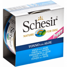Schesir -Pâtée pour chiot en gelée - Boîte 150 g Thon avec Aloès (DLUO 6 mois)- Poulet | Thon