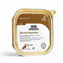 Specific -Pâtée pour chats FSW Struvite Dissolution 7 boîtes 100 g- Traitement:Infections urinaires, Calculs- Maïs | Poisson | Porc