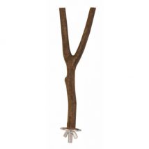 Trixie -Perchoir Y en bois d'écorce avec fixation vis pour oiseaux - 20 cm/ø 15 mm