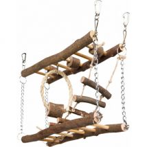 Trixie -Pont suspendu en bois avec échelles pour petit rongeur - 27 x 17 x 7 cm