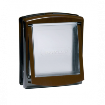 Petsafe -Porte Staywell à 2 positions pour chat 7 kg ou chien 3 kg Coloris Brun