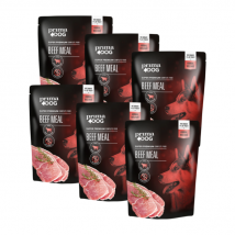 PrimaDog -Prima Dog Meal pour chien Lot de 6 sachets saveur boeuf - 260 g- Poulet | Boeuf | Saumon | Agneau | Cerf | Poisson