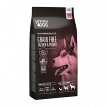 PrimaDog - Grain Free All Adult pour chien adulte - Saumon - 1,5 kg- Chevreuil | Dinde | Saumon | Canard | Hareng