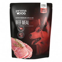 PrimaDog -Prima Dog Meal pour chien - saveur bœuf - 260 g- Poulet | Boeuf | Saumon | Agneau | Cerf | Poisson