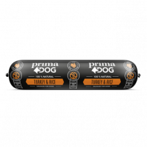 PrimaDog - saucisse dinde & riz pour chien - 800 g (DLUO 6 mois)- Dinde