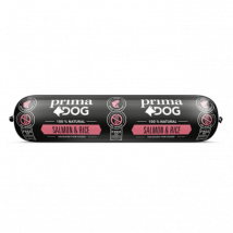 PrimaDog - saucisse saumon & riz pour chien - 800 g (DLUO 6 mois)- Saumon