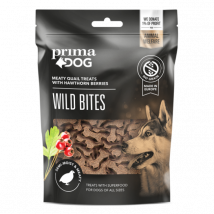 PrimaDog - Wild bites snack pour chien - Saveur caille - 100 g- Agneau | Caille | Canard | Hareng