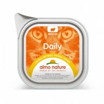 Almo Nature -Pâtée Daily Grain Free - Lot de 6 barquettes 100 g - Poulet- Boeuf | Poulet | Saumon