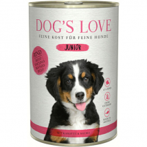 Dog's Love -Pâtée pour chiot et junior - Saveur Boeuf (400g) - Lot de 6- Boeuf | Agneau | Volaille