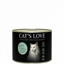 Cat's Love -Pâtée en boîte pour chat - saveur dinde 200g- Poulet | Boeuf | Dinde | Poisson | Veau