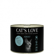 Cat's Love -Pâtée en boîte pour chat - saveur poisson 200g- Poulet | Boeuf | Dinde | Poisson | Veau