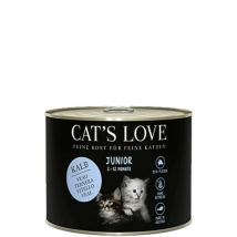 Cat's Love -Pâtée en boîte pour chaton - saveur veau 200g- Poulet | Veau