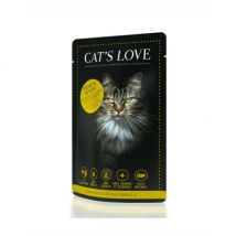 Cat's Love -Pâtée naturelle pour chat - saveur veau et dinde 85g (Lot de 6)- Dinde | Poulet | Saumon | Boeuf | Veau
