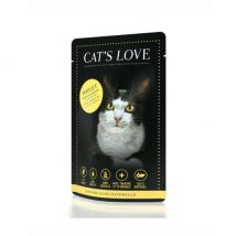 Cat's Love -Pâtée naturelle pour chat - saveur poulet 85g (Lot de 6)- Dinde | Poulet | Saumon | Boeuf | Veau