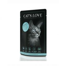 Cat's Love -Pâtée naturelle pour chat - saveur saumon 85g- Dinde | Poulet | Saumon | Boeuf | Veau