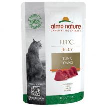 Almo Nature -Pâtée pour chat HFC Jelly - Lot de 6 pochons 55 g Thon- Algues | Fromage | Homard | Poulet | Riz | Sole | Surimi | Thon