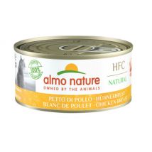 Almo Nature -Pâtée pour chat HFC Natural Boîte 150 g - Blanc de poulet- Thon | Poulet | Fromage | Crevettes | Potiron
