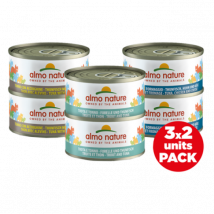 Almo Nature -Pâtée pour chat Legend Multi 3 saveurs - 6 Boîtes 70 g - Thon- Poulet | Thon