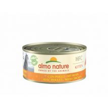 Almo Nature -Pâtée pour chaton HFC Natural - Kitten au poulet Lot de 6 boîtes 70 g- Légumes | Poulet | Riz