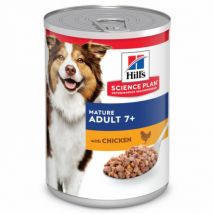 Hill's -Pâtée pour chien senior Science Plan Canine Mature Adult 7+ Lot de 12 Boîtes x 370 g- Betterave | Maïs | Porc | Poulet