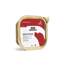 Specific -Pâtée pour chiens CXW Adult All Breeds - Lot de 6 barquettes x 300 g- Boeuf | Maïs | Porc | Poulet | Psyllium | Riz