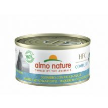 Almo Nature -Pâtée sans céréales pour chat HFC Complete Boîte 70 g - maquereau et patate douce - lot de 6