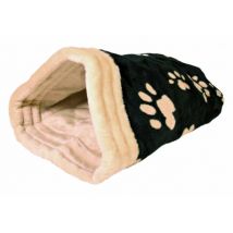 Trixie -- Sac de douillet noir et beige Jasira