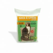 Olisac -- Sac des à litière avec fond en carton Lit'- Sac de lot de 5 - Grand modèle