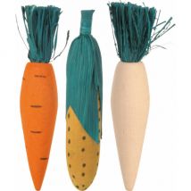 Trixie -Set de légumes en bois à grignoter pour petits rongeurs - 3 pcs