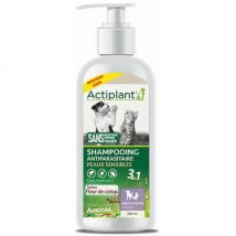 Agecom -Shampooing antiparasitaire 2 en 1 pour chiot et chaton Flacon 250 ml- Soin :Bio | Peaux sensibles