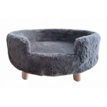 Anka -Sofa avec pieds pour chat et petit chien diamètre 43 cm - Coloris Gris