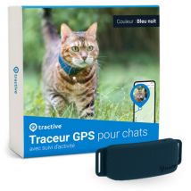 Tractive -Traceur GPS CAT4 avec suivi d'activité pour chat - Bleu nuit