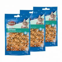 Trixie -Vitamines Dentinos pour chats Denta Fun - Lot de 3 - Sac dehets- Riz | Légumes