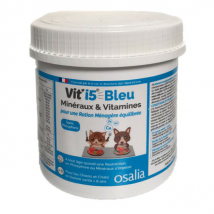 Osalia -VIT'I5 Bleu complément alimentaire pour chien ou chat senior - Boîte de 600g