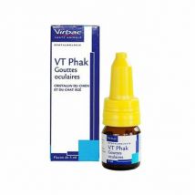 Virbac -VT Phak gouttes oculaires soin des yeux pour chiens et chats Flacon 5 ml