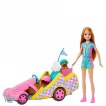 Barbie Stacie Racer Doll with Go-Kart Toy Car