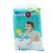 Dimple Active & Soft luiers Maat 5 - 14 stuks