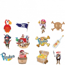 Henbrandt Fun Tattoos Pirates Assorted â 6 st