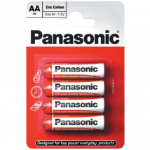 Panasonic Zink-koolstof 4xAA batterijen