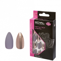 Koninklijke kunstnagels Berry Nice Stiletto - 24 stuks