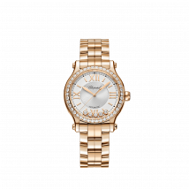 Chopard - Uhr Happy Sport für Damen - 33 Mm, Automatik, Ethisches Roségold, Diamanten - 1.49 Karat
