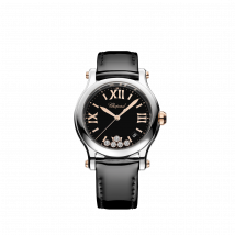 Chopard - Reloj Happy Sport para Mujer - 36 Mm, Cuarzo, Oro Rosa Ético, Lucent Steel , Diamantes - 0.24 Quilates