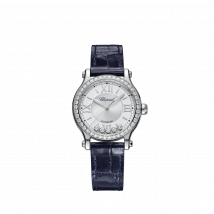 Chopard - Montre Happy Sport pour Femme - 33 Mm, Automatique, Lucent Steel , Diamants - 1.49 Carats