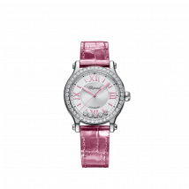 Chopard - Uhr Happy Sport für Damen - 33 Mm, Automatik, Lucent Steel , Diamanten, Turmaline - 1.39 Karat